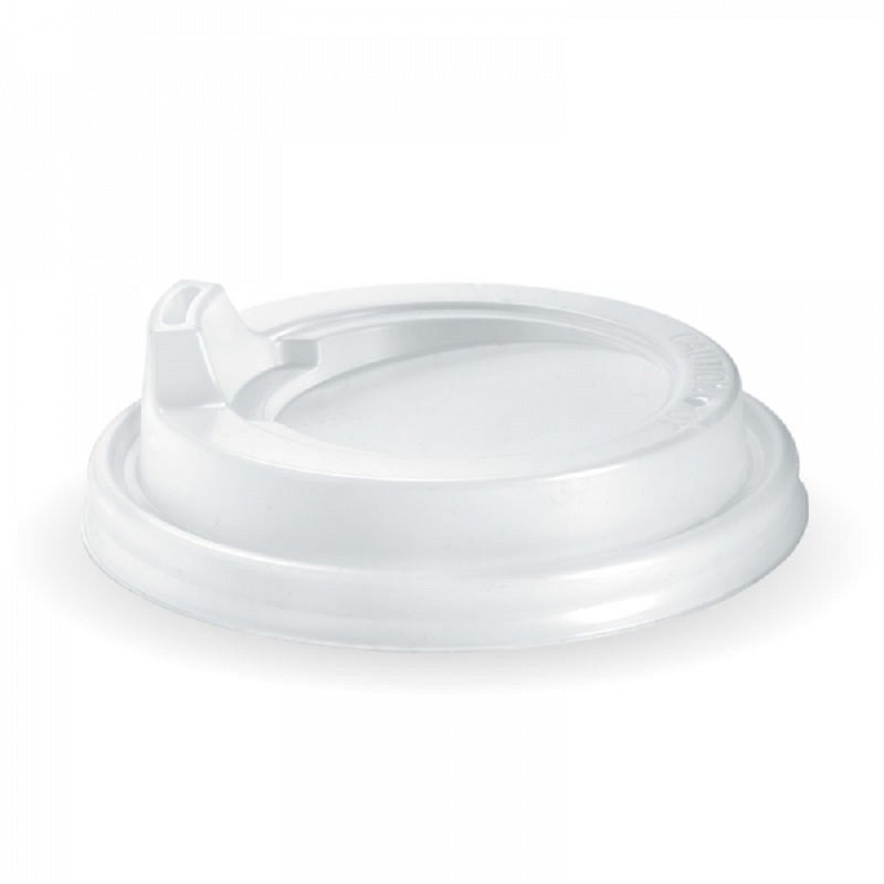 COFFEE CUP LID 12OZ SIPPER WHITE PLASTIC
