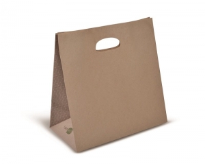 Detpak Paper Checkout Eco D Bag Brown 280 x 280 x 150mm