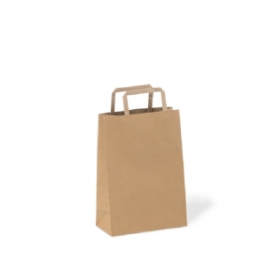 Paperpak #40 Flat Fold Handle Bag Brown 285 x 200 x 100mm