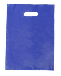Bee Dee Bags Plastic Die Cut Handle Bag Purple Small 380 x 255mm