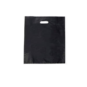 Bee Dee Bags Plastic Die Cut Handle Bag Black Large 530 x 415mm