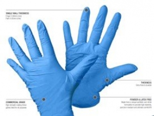 Sabco Nitrile Gloves Powder Free Blue Medium