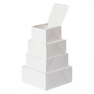 Confeta Cake Box Lined White 7in 178 x 178 x 100mm