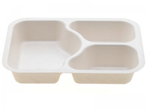 Plastic Meal Tray 3 Compartment