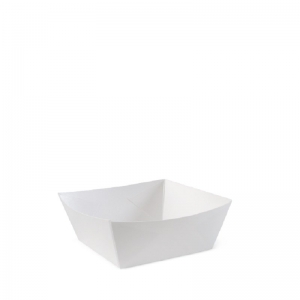 Detpak Lined Food Tray #7 Square White 95 x 95 x 50mm
