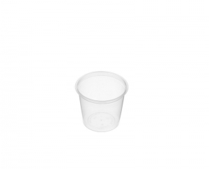 Genfac Plastic Round Sauce Container Clear 150ml (Suits 80mm Lid)
