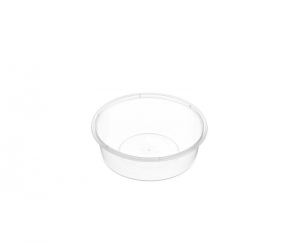 Genfac Plastic Round Container Clear 220ml (Suits 120mm Lid)
