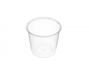 Genfac Plastic Round Container Clear 700ml (Suits 120ml Lid)