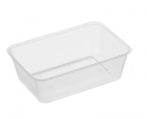 Genfac Plastic Rectangle Container Clear 700ml (Suits Rectangle Lid)