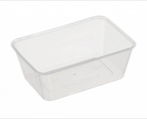 Genfac Plastic Rectangle Container Clear 900ml (Suits Rectangle Lid)