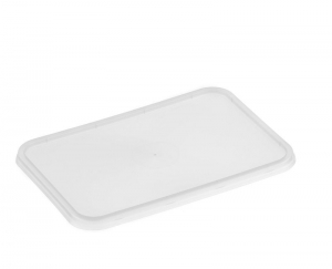 Genfac Plastic Rectangle Lid Clear (Suits 500ml-1000ml Container)