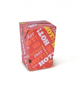 Detpak Chip Carton Large 50s Hot Food Print  91 x 91 x 135mm 1110ml