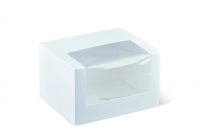Detpak Window Patisserie Box 5 inch Long White 130 x 110 x 80mm 1100ml