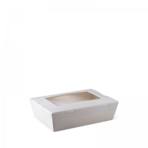 Detpak Window Lunch Box Extra Small White 120 x 88 x 37mm 400ml