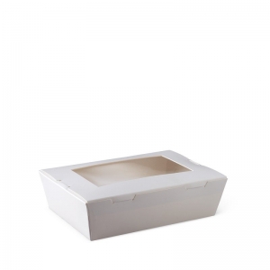 Detpak Window Lunch Box Small White 150 x 100 x 45mm 700ml
