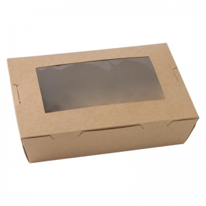 Detpak Window Lunch Box Small Brown 150 x 100 x 45mm 700ml