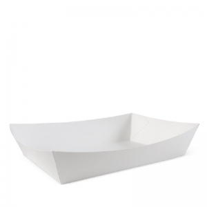 Detpak Food Tray #6 Poly Lined Giant White 240 x 160 x 60mm