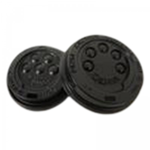 Detpak Button Lid To Fit 8oz Cup Black 80mm (V053S0029)
