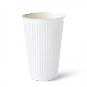 Detpak Refined Ripple Cup White 16oz/480ml To Fit Lid 89mm