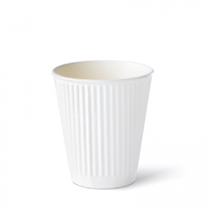 Detpak Refined Ripple Cup White 12oz/360ml To Fit Lid 89mm