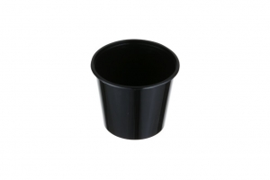 Genfac Plastic Round Container Black 700ml (Suits 120mm Lid)