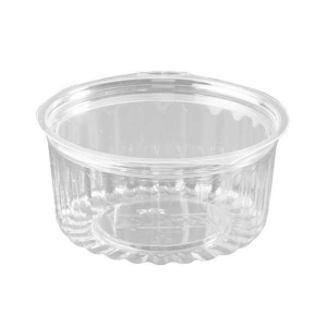 Genfac Plastic Show Bowl With Flat Lid Clear 12oz