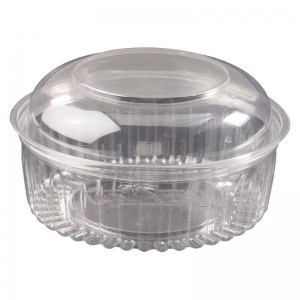 Genfac Plastic Show Bowl With Dome Lid Clear 24oz