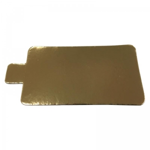 Gold Lined Cake Board Rectangle With Tab 60 x 110mm