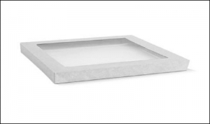 Pac Trading Catering Tray Lid Medium White With Window
