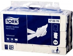 Tork H4 Ultra Slim Multifold Hand Towel 1Ply Advanced 20 Packets 150 Sheets 24cm