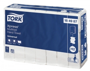 Tork H2 Xpress Multifold Hand Towel 1ply Advanced 21 Packets 230 Sheets 24cm x 2