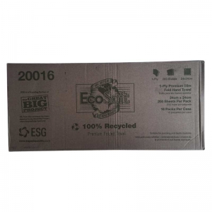 Ecosoft Hand Paper Towel Ultraslim 24cm x 24cm 16 Packs 200 Sheets per Pack