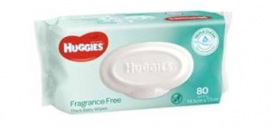 Huggies Baby Wipe Fragrance Free 80 Sheets