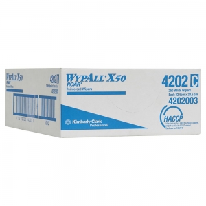 Wypall X50 Single Sheet Wipers White 250 Wipes 32.5cm x 24cm