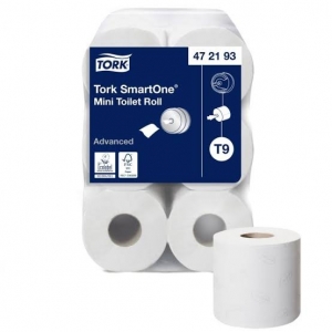Tork SmartOne Mini Toilet Roll 620 Sheets 2Ply Advanced 620 Sheets Per Roll
