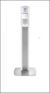 PURELL FLOOR STAND ES8 SILVER WITH WHITE DISPENSER - Click for more info