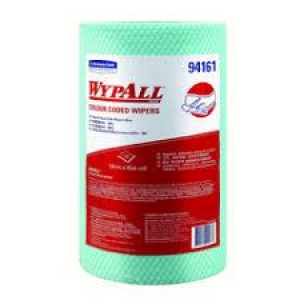 Wypall Heavy Duty Colour Coded Wipers Green 4 Rolls 107 Wipes 30cm x 46m
