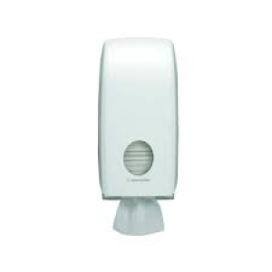 Aquarius Interleaved Toilet Tissue Dispenser White Plastic