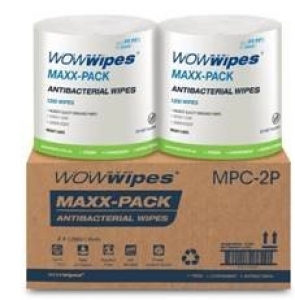 Wow Wipes Large 2 Rolls 1200 Sheets
