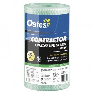 Oates Wiper Roll Contractor Extra Thick Green 300 x 500mm x 90 sheet