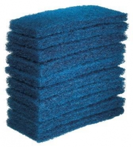 Oates Eager Beaver Floor Pad Medium Duty Blue Bulk 10 pack