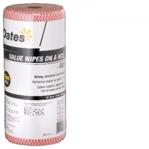 Oates Wiper Roll Value Red 30cm x 45m 90 sheet