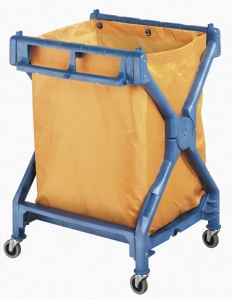 Oates Janitor Scissor Trolley with Bag 675 (L) x 685 (W) x 940mm (H)