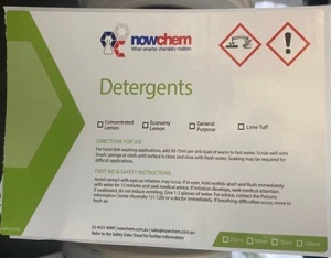 Nowchem Detergent Label for 250ml Bottle