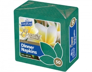 Castaway Elegance Dinner Napkin 2ply Quarter Fold Pine Green