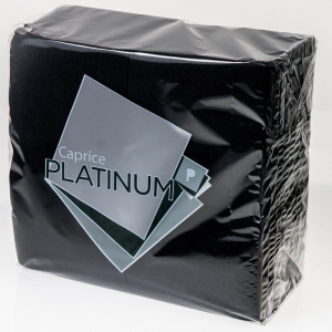 Caprice Platinum Dinner Napkin 2ply GT 1/8 Fold Black