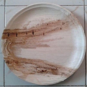 Earthens Palm Leaf Plate Round 10in 245mm
