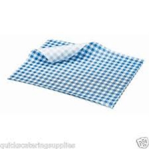 Greaseproof Paper Blue And White Check 500 Sheets 330 x 425mm