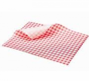 Greaseproof Paper Red Check 500 Sheets 330 x 425mm 38gsm