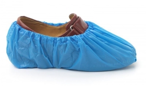 Shoe Covers Blue Plastic